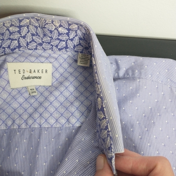 Ted Baker Endurance Button Up Shirt, size 15.5 32/33 - Picture 8 of 12